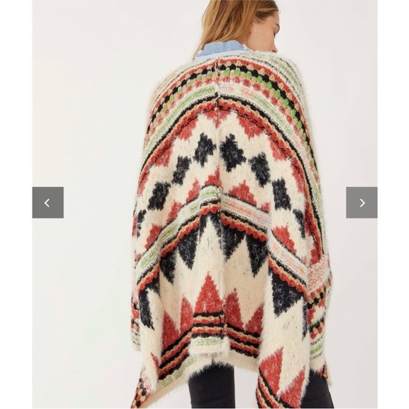 Free People Colorful Knit Poncho - Picture 5 of 6